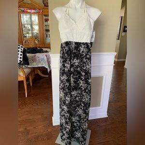 NWT Lace top and chiffon dress.